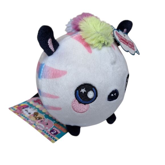 Squeezamals Plush Lot of 3 Mini Stuffed Toys - Cute and Squishy tiny goofy zebra - Picture 4 of 4